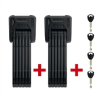 Abus Bordo 6500 Granit X-Plus 85cm Folding lock with key Black Twin Set