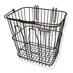 Basil Memories "Bottle" Rear Shopper Basket - Black