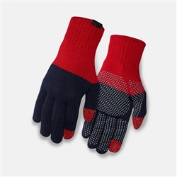 Giro Merino Gloves Red & Dress Blue