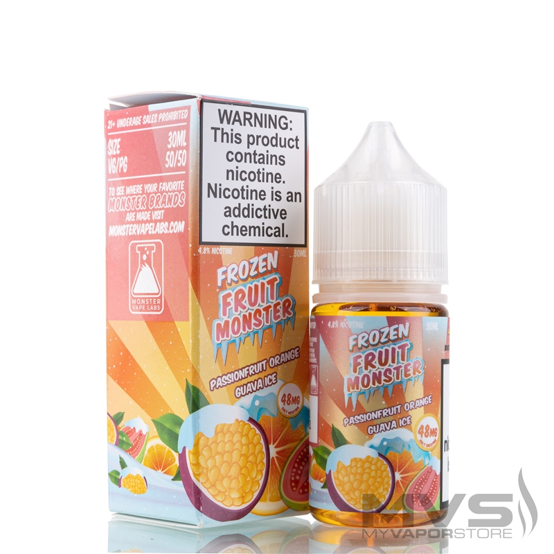 Passion Fruit Orange Guava Ice by Frozen Fruit Monster Nic Salt - 30ml