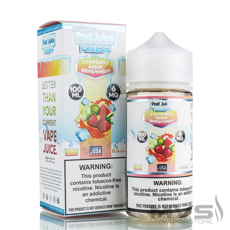 Strawberry Apple Watermelon Freeze by Pod Juice - 100ml