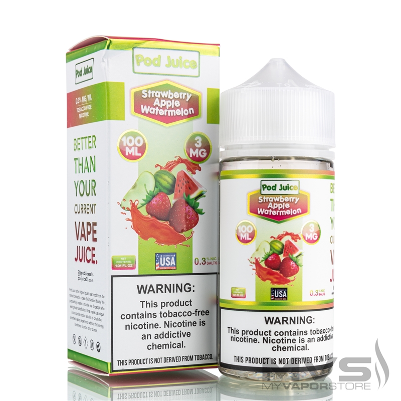 Strawberry Apple Watermelon by Pod Juice - 100ml