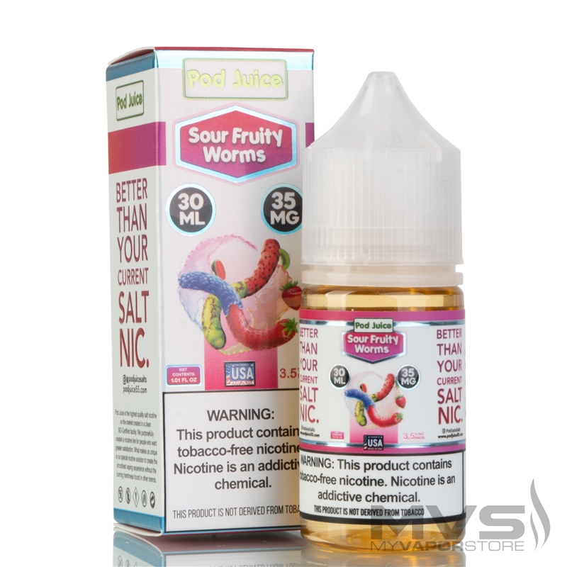 Sour Fruity Worms by Pod Juice - 30ml