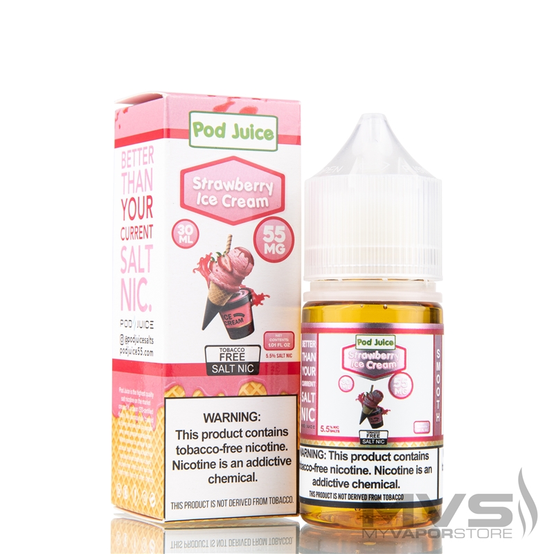 Strawberry Ice Cream by Pod Juice - 30ml