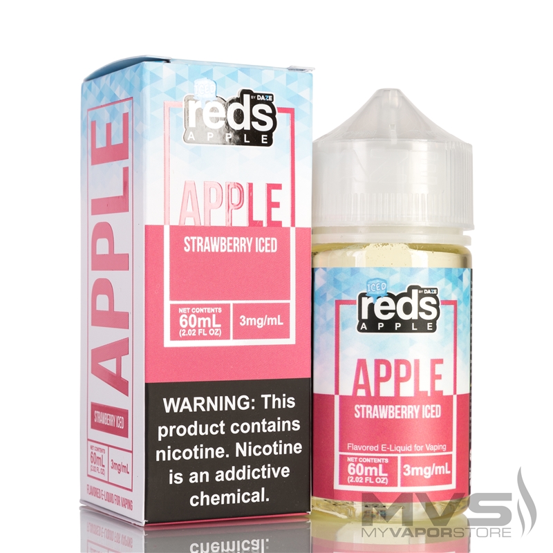 Reds Apple Strawberry Iced Ejuice by 7 Daze - 60ml