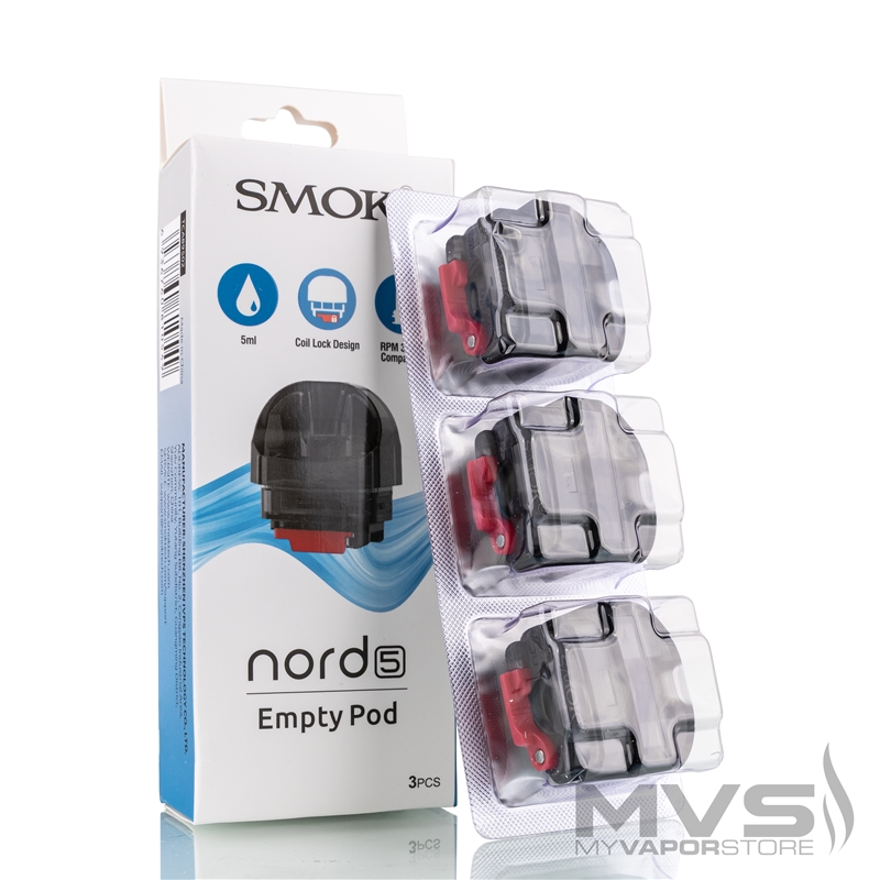 SMOK Nord 5 Empty Pod Cartridge - Pack of 3