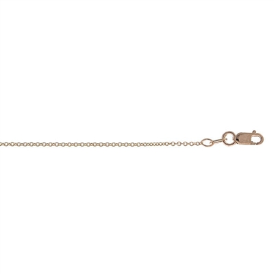 pink gold and white gold cable necklace 1.1mm