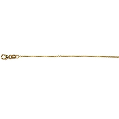 pink gold and white gold cable necklace 1.5mm