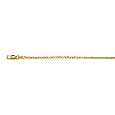 Yellow gold and white gold cable necklace 2.4mm
