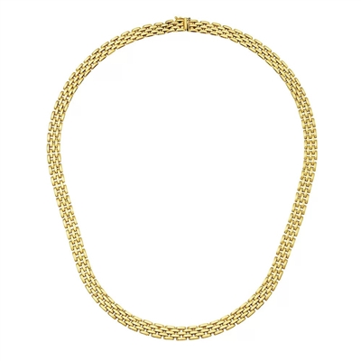 Gold Panther 5 Row Necklace 18k or 14k Gold