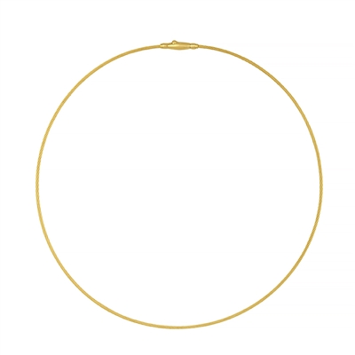 1.5mm gold and white gold cable wire necklace