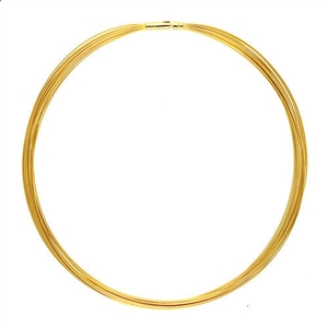 Multi Strand 21 Cable Wire Necklace 18k or 14k Gold