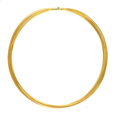 Multi Strand 21 Cable Wire Necklace 18k or 14k Gold