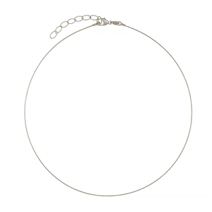 gold and white gold cable wire necklace .7mm