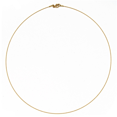 gold and white gold cable wire necklace .7mm
