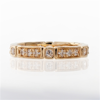 Asscher & Round Diamond Eternity Band