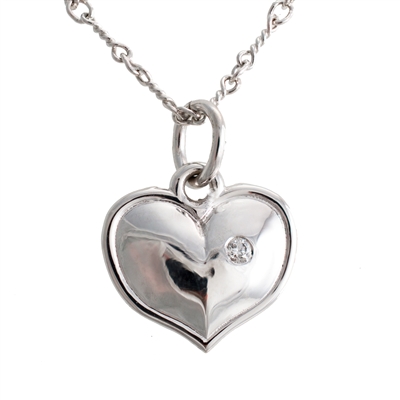 Diamond Heart Charm or Pendant