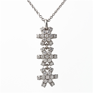 HopeStar 35 Three Drop Diamond Pendant Necklace