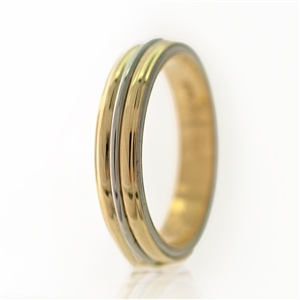 Middle Rail Multi Tone Men's Wedding Band