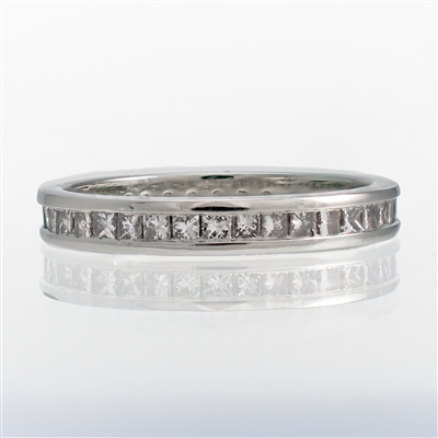 Princess Diamond Channel Set Eternity Band