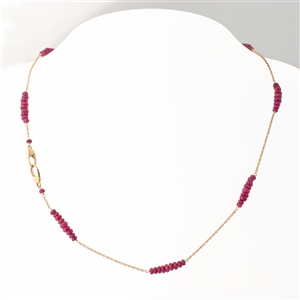 Versa Ruby Necklace in 18k Yellow Gold