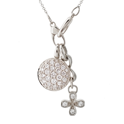 Versa Pave Petal Collection Round Bundle, .82ct, Chain included