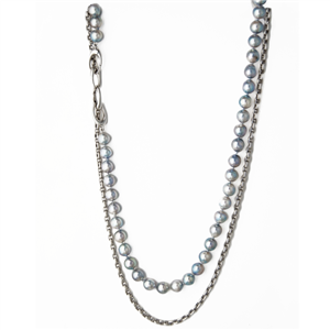Japanese Saltwater Cultured Versa Pearls and Chain