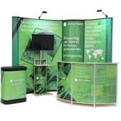 Value 10 ft Pop-Up with Bubble - Birch Media/Reception Kit