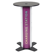 Rental Round Twist Bar Table Charging Station