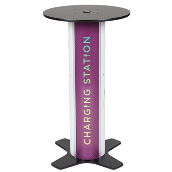 Rental Round Twist Bar Table Charging Station