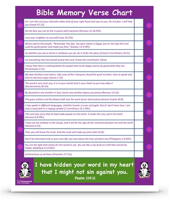 First Grade Complete Bible Verse Chart Semester Two