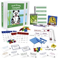 The First Grade Complete Secular Deluxe Bundle includes teacherâ€™s manuals, games, and manipulatives that make learning exciting.