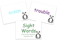 Sight Words Flashcards: First Grade Semester One