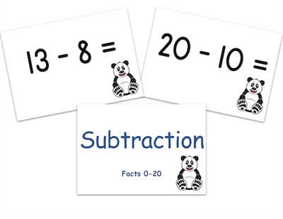 Subtraction Flashcards: Facts 0-20