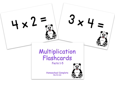 Multiplication Flashcards: Facts to 5