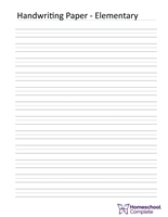 Handwriting Paper for Students