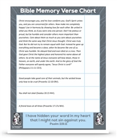 Fourth Grade Complete: An All-Inclusive Homeschool Curriculum- Bible Verse Chart Semester Two