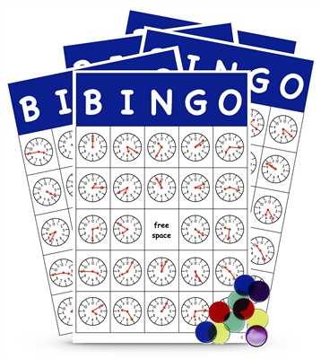 Telling Time Bingo Game- advanced