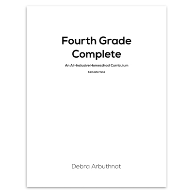 Fourth Grade Homeschool Secular Workbook Refills for Semester One