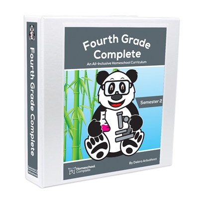 Fourth Grade Complete Teacher's Manual Semester Two with fully-planned lessons for all subject areas and the required student workbook pages.