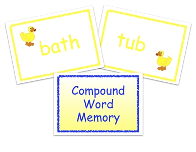 This compound word memory game contains a set of 23 cards including instructions and answers to the game.