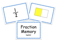Fraction Memory Game: Beginning Level