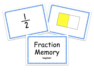 Fraction Memory Game: Beginning Level