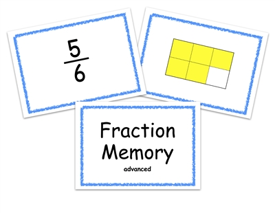Fraction Memory Game: Advanced Level