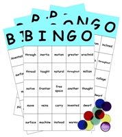 Reading Complete Sight Words Bingo Game: advanced level