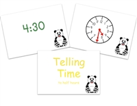 Telling Time Flashcards: to half hours