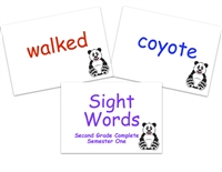 Sight Words Flashcards: Second Grade Semester One
