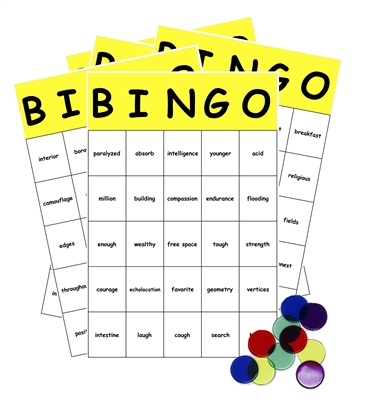 Sight Words Bingo Game: second grade level