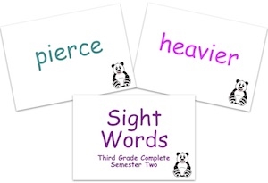 Sight Words Flashcards: Third Grade Semester Two