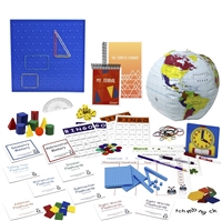 The Third Grade Complete resources are a valuable teaching tool for our secular curriculum: flashcards, spelling squares, games, pattern blocks, globe, clock, dice, geoboard, geosolids, square tiles,  charts, base ten counting pieces, planner.